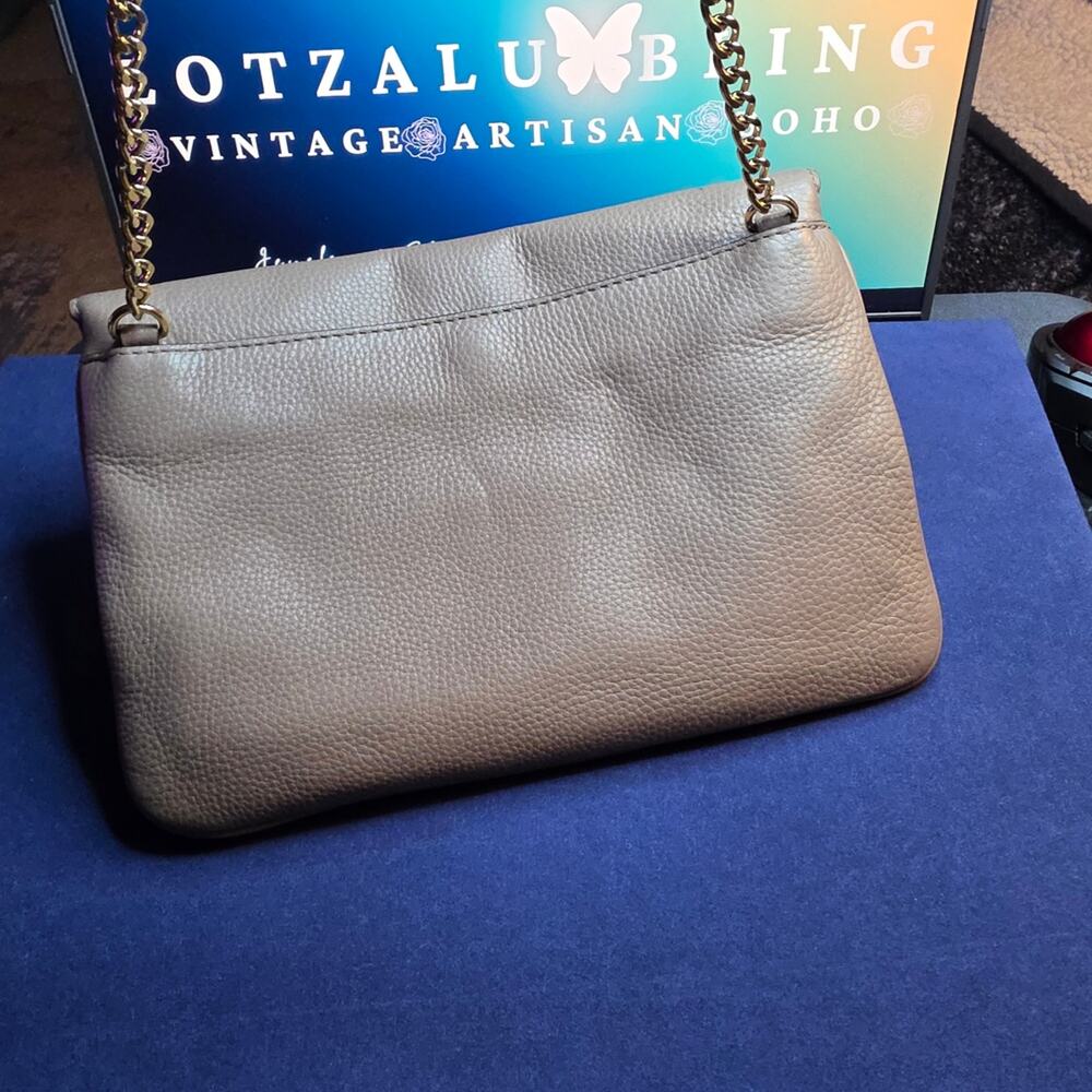 MICHAEL Michael Kors Gray Leather Crossbody Bag Strap Plus Chain - Picture 6 of 16